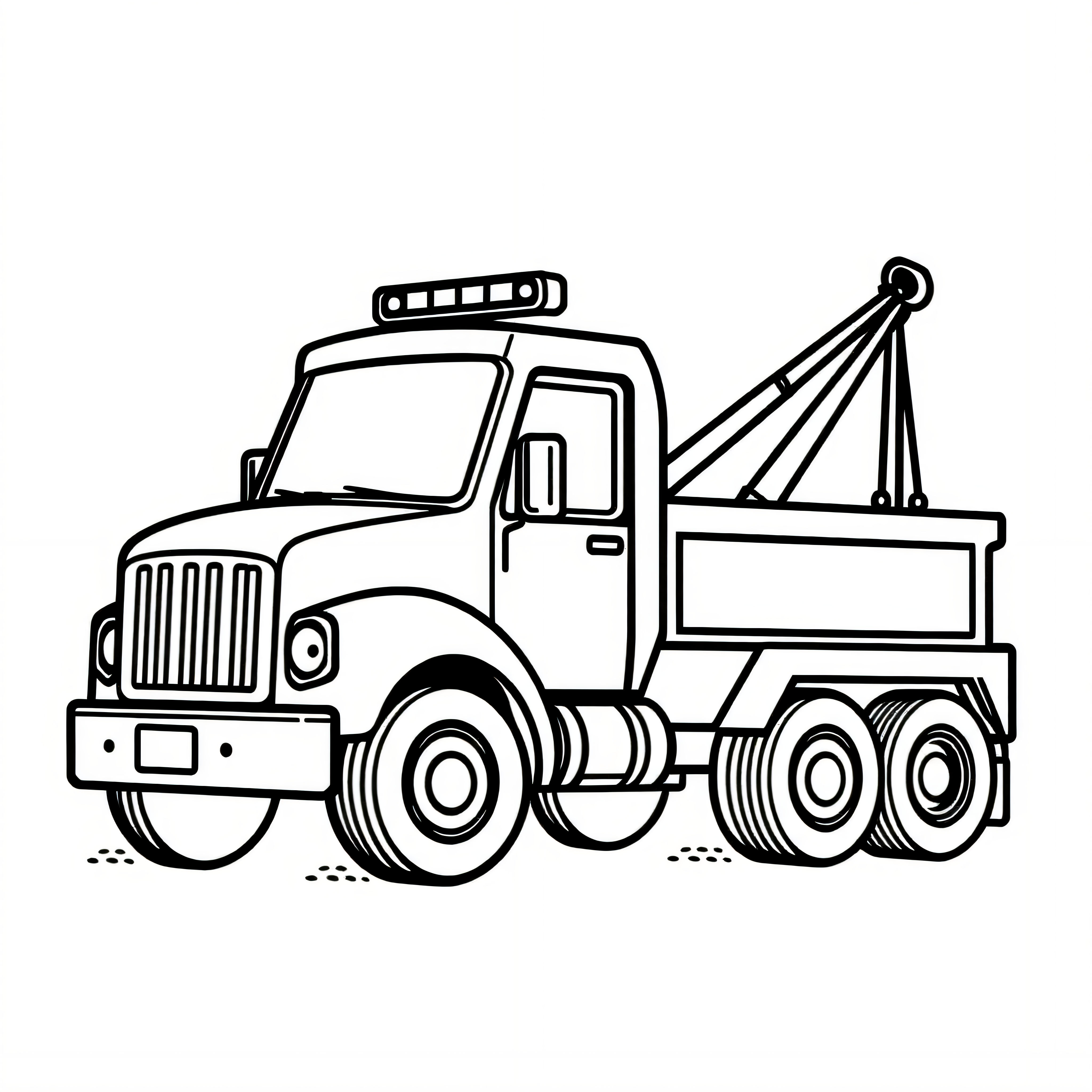 Heavy machinery and digger coloring page for kids